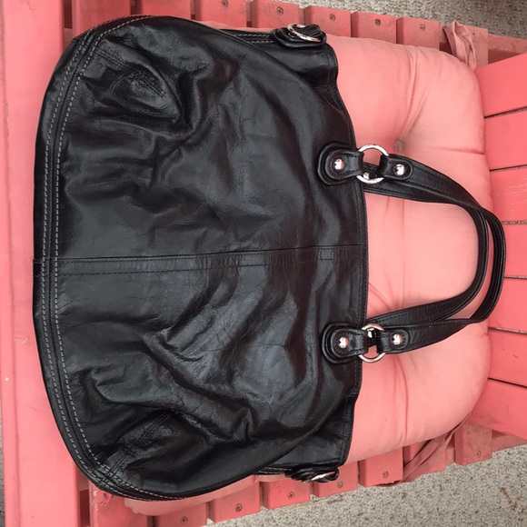 coach black leather purse. Gently used. - Picture 2 of 3